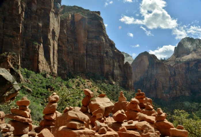 In the Kayenta-Emerald Pools Trail